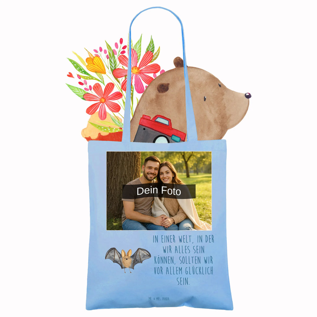 Personalisierte Foto Tragetasche Fledermaus Flügel Personalisierte Foto Tragetasche, Tiermotive, Gute Laune, lustige Sprüche, Tiere