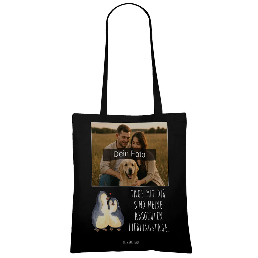 Personalisierte Foto Tragetasche Pinguin umarmen Personalisierte Foto Tragetasche, Pinguin, Hochzeit, Hochzeitsgeschenk, Verlobung, Jahrestag, Liebesbeweis, Liebespaar, Hochzeitstag, Liebesgeschenk, Liebe