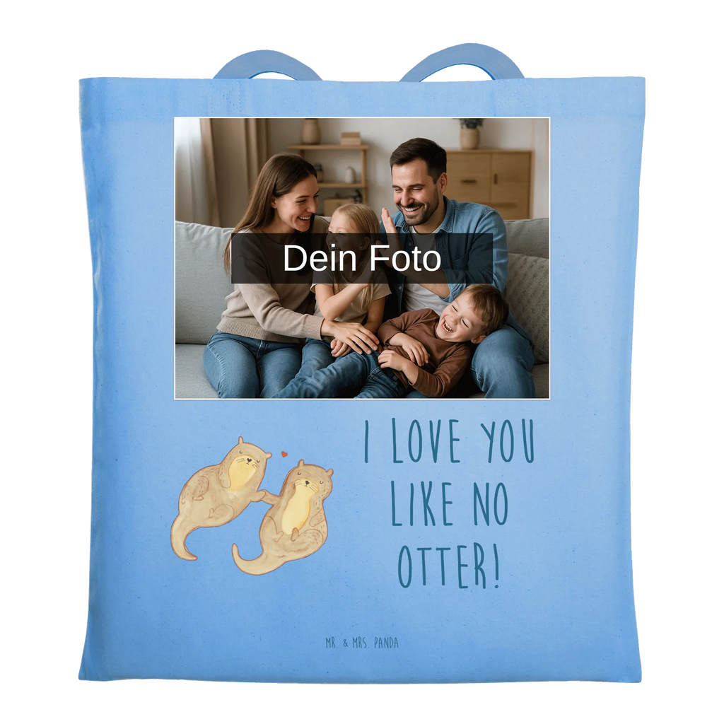 Personalisierte Foto Tragetasche Otter Hände halten Personalisierte Foto Tragetasche, Otter, Fischotter, Seeotter, Otter Seeotter See Otter