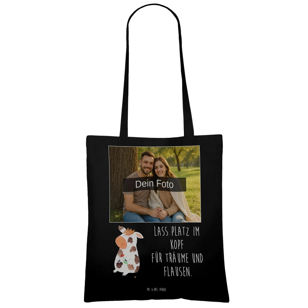 Personalisierte Foto Tragetasche Kuh Personalisierte Foto Tragetasche, Bauernhof, Hoftiere, Landwirt, Landwirtin, Hof, Magie, Spruch, Flausen, Kuh, Milchkuh, Kühe, Milch, Motivtion, Träume