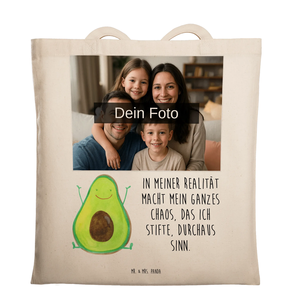 Personalisierte Foto Tragetasche Avocado Glücklich Personalisierte Foto Tragetasche, Avocado, Veggie, Vegan, Gesund, Chaos