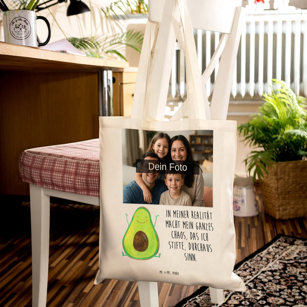 Personalisierte Foto Tragetasche Avocado Glücklich Personalisierte Foto Tragetasche, Avocado, Veggie, Vegan, Gesund, Chaos