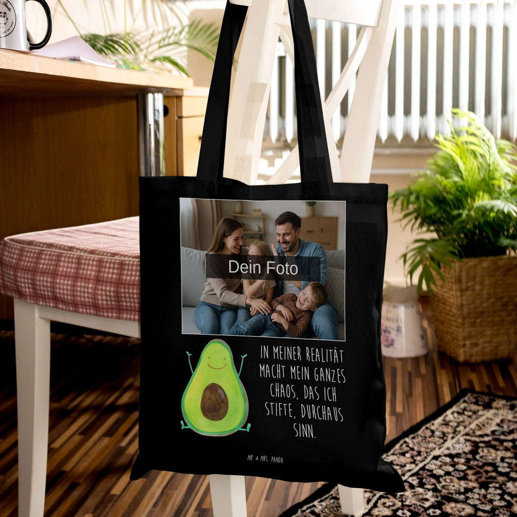 Personalisierte Foto Tragetasche Avocado Glücklich Personalisierte Foto Tragetasche, Avocado, Veggie, Vegan, Gesund, Chaos