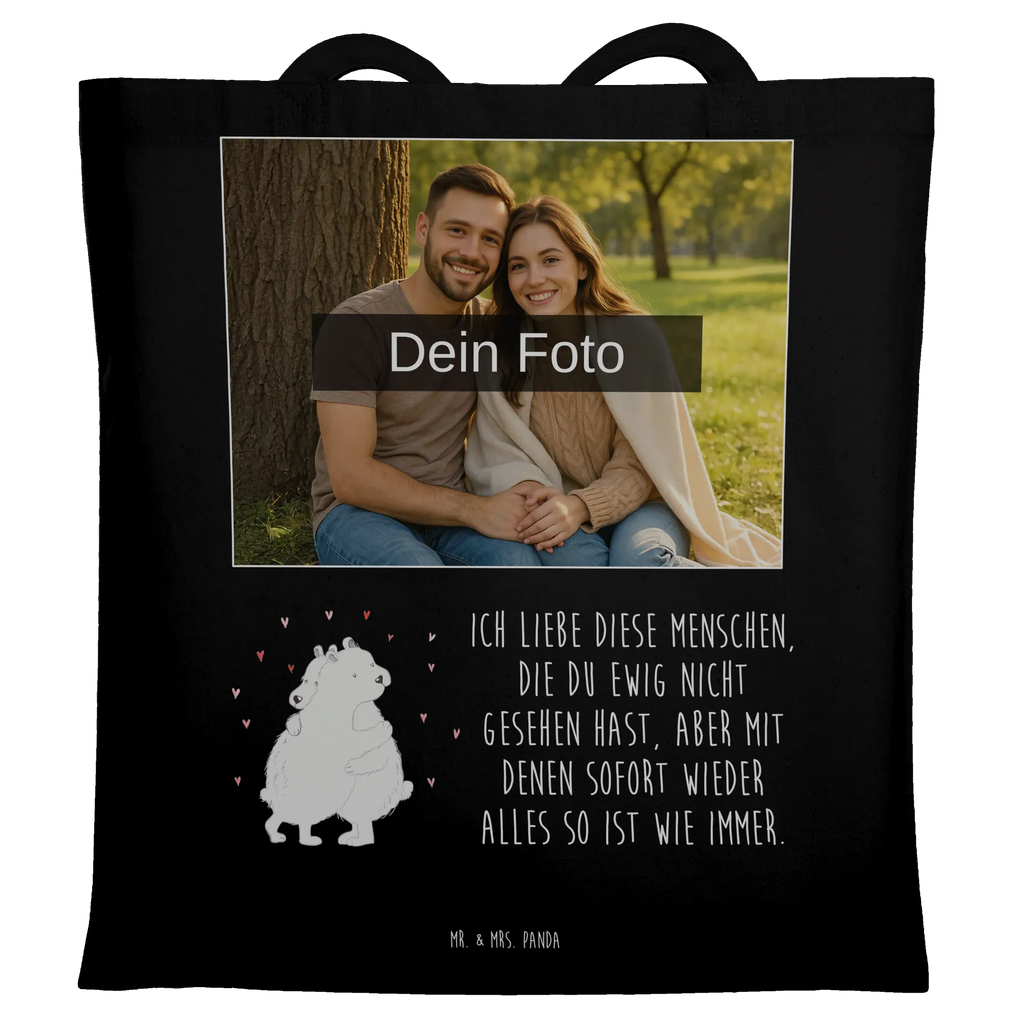 Personalisierte Foto Tragetasche Eisbär Umarmen Personalisierte Foto Tragetasche, Tiermotive, Gute Laune, lustige Sprüche, Tiere