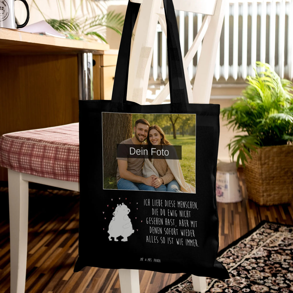 Personalisierte Foto Tragetasche Eisbär Umarmen Personalisierte Foto Tragetasche, Tiermotive, Gute Laune, lustige Sprüche, Tiere
