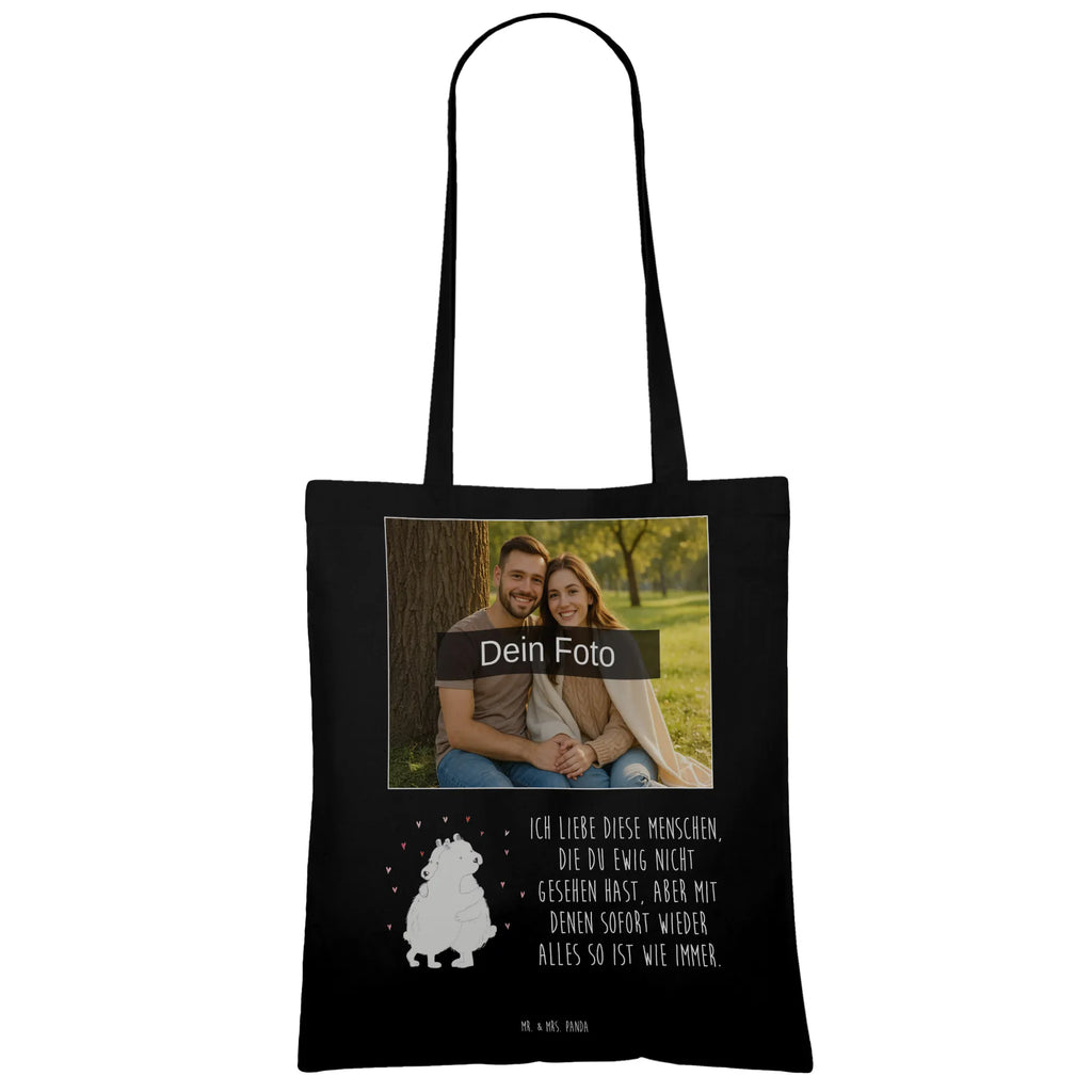 Personalisierte Foto Tragetasche Eisbär Umarmen Personalisierte Foto Tragetasche, Tiermotive, Gute Laune, lustige Sprüche, Tiere