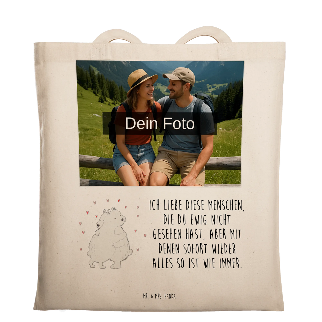 Personalisierte Foto Tragetasche Eisbär Umarmen Personalisierte Foto Tragetasche, Tiermotive, Gute Laune, lustige Sprüche, Tiere