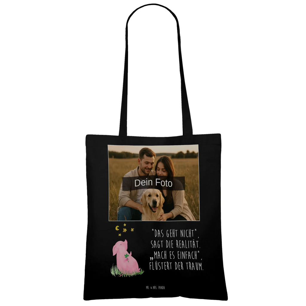 Personalisierte Foto Tragetasche Schwein Glück Personalisierte Foto Tragetasche, Tiermotive, Gute Laune, lustige Sprüche, Tiere, Glücksschwein. Glück, Schwein, Schweinchen, Sterne, Sernchen, Ziele, Träume, Motivation, Glücksbringer
