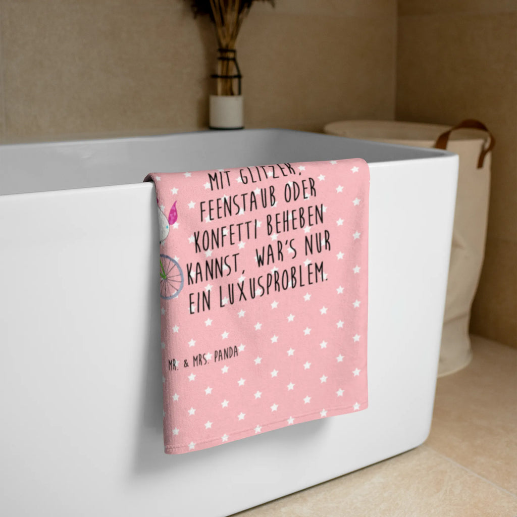 Photo XL Towel unicorn cyclist unicorn, unicorns, wheel, grief, cyclist gift, bike, luxury problem, love affliction, fairy dust, present, confetti, cycling