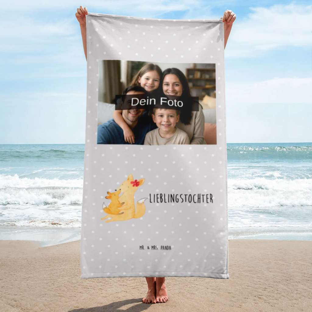 Photo XL Towel Fox mummy Family, Father's Day, Mother's Day, brother, sister, Mom, Dad, present, best daughter, daughter, favourite daughter, mom, mother