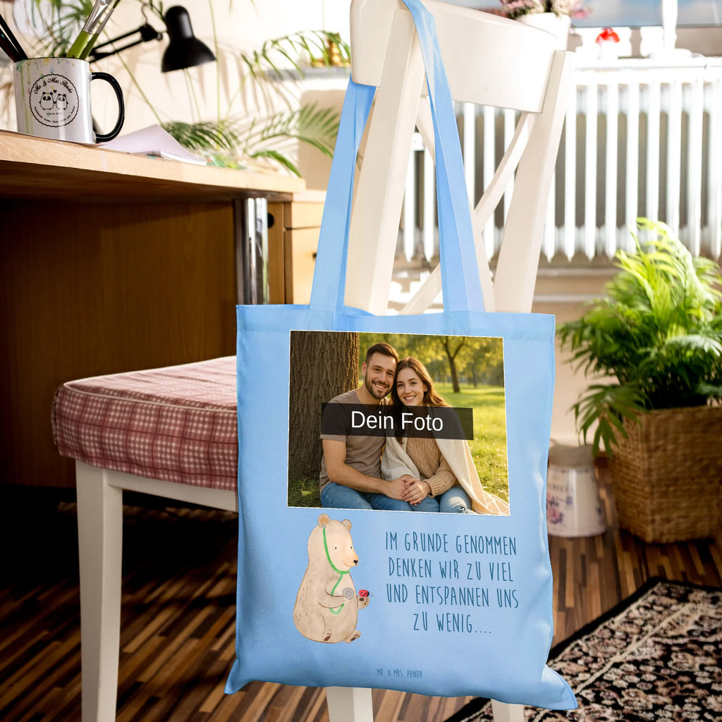 Personalisierte Foto Tragetasche Bär Arzt Personalisierte Foto Tragetasche, Bär, Teddy, Teddybär, Professorin, Arzt, Doktor, Professor, Ärztin, Doktorin