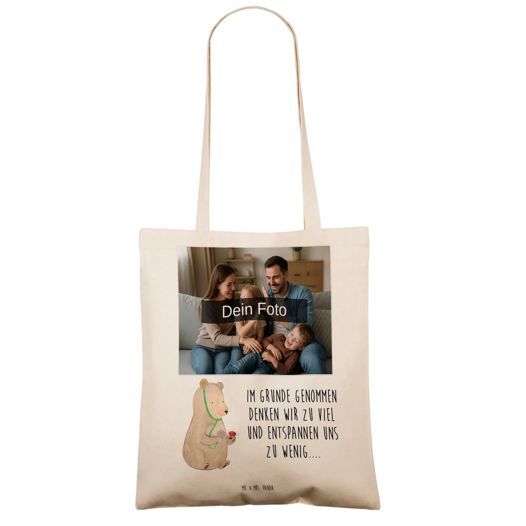 Personalisierte Foto Tragetasche Bär Arzt Personalisierte Foto Tragetasche, Bär, Teddy, Teddybär, Professorin, Arzt, Doktor, Professor, Ärztin, Doktorin