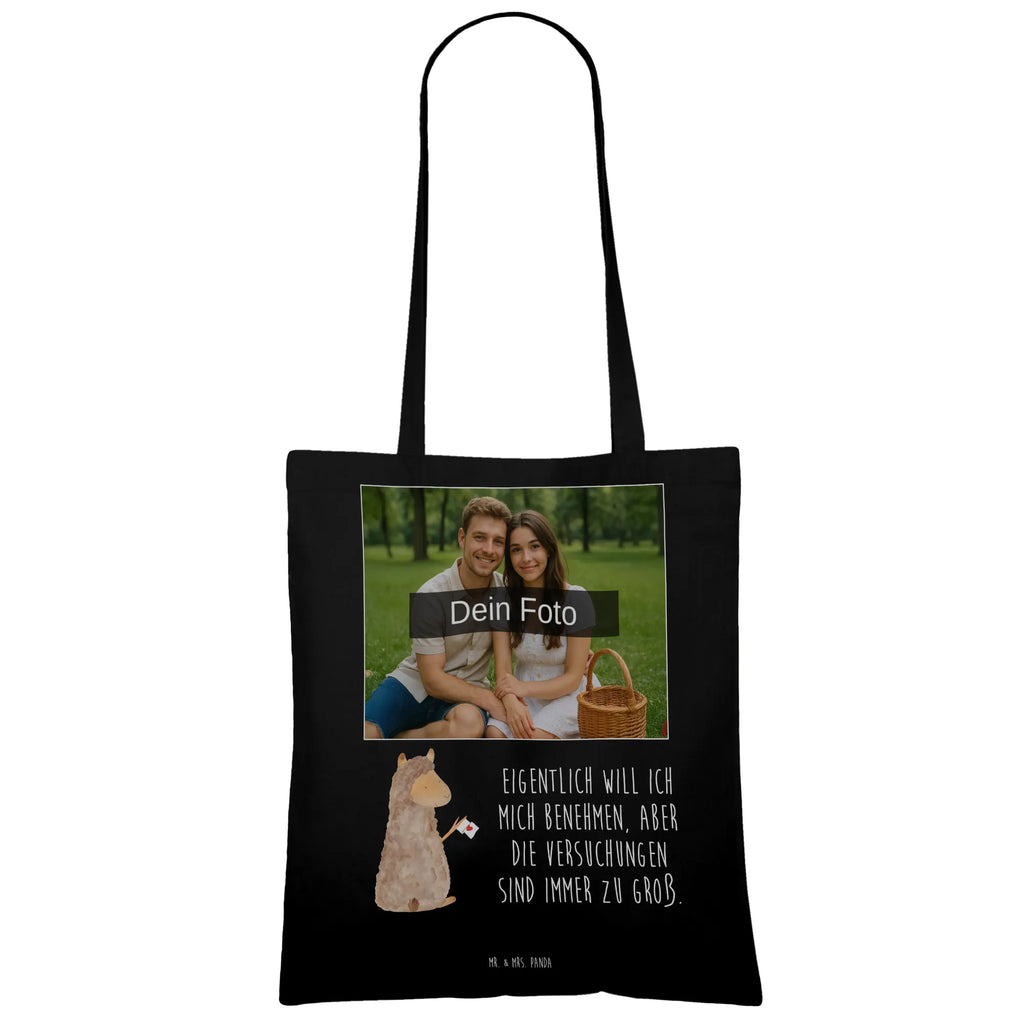 Personalisierte Foto Tragetasche Alpaka Fahne Personalisierte Foto Tragetasche, Alpaka, Lama, Alpakas, Liebe, Lamas