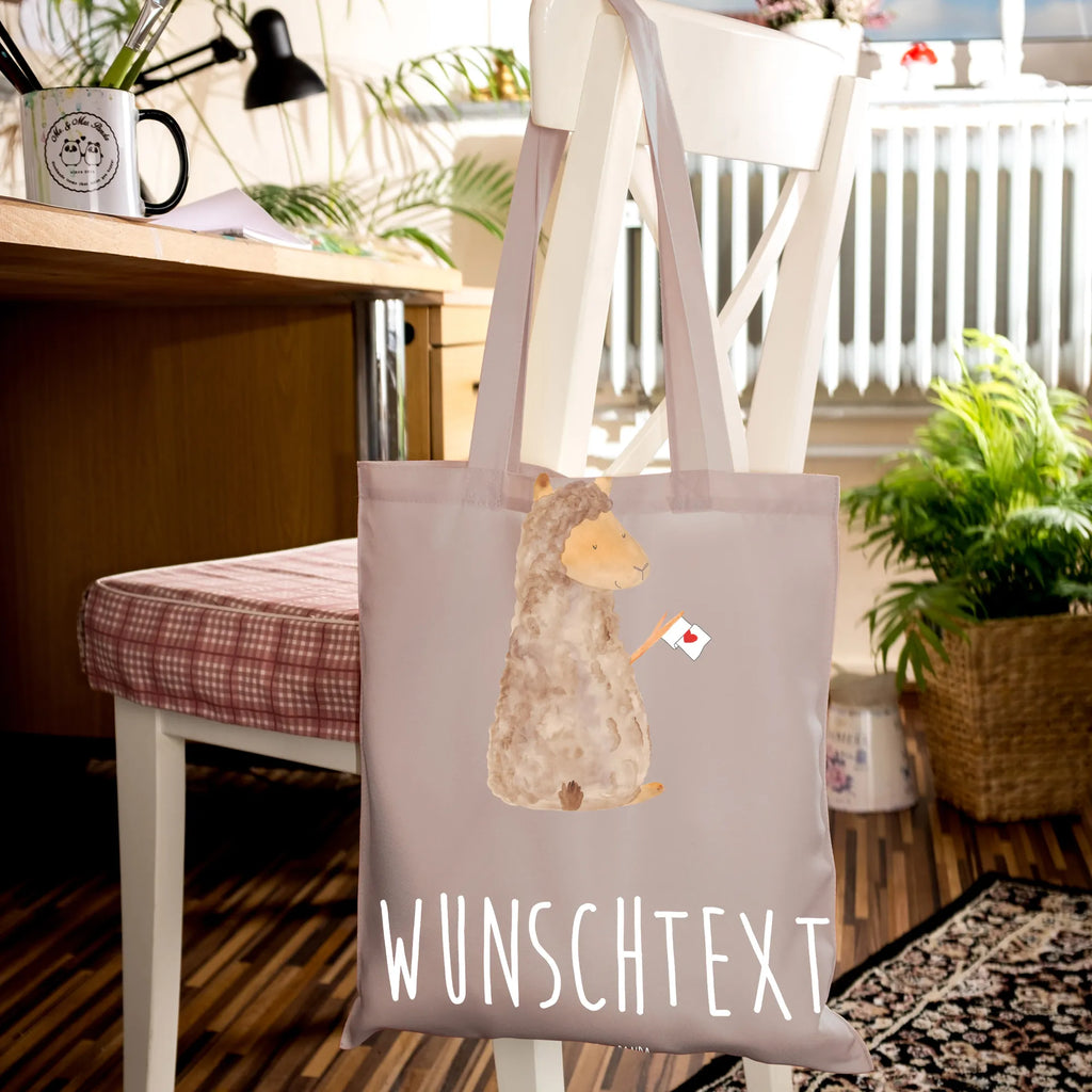 Personalisierte Foto Tragetasche Alpaka Fahne Personalisierte Foto Tragetasche, Alpaka, Lama, Alpakas, Liebe, Lamas