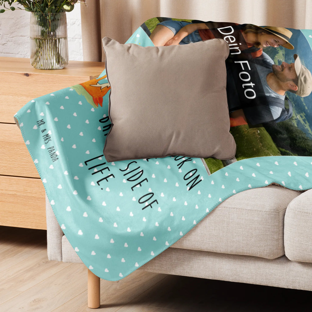 Sherpa Photo Cuddle Blanket Fox Stars Foto Kuscheldecke, Fuchs, Romantik, Spruch positiv, Füchse, Always Look on the Bright Side of Life, tröstende Worte, Spruch schön