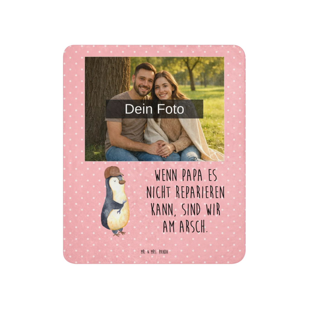 Sherpa Photo Cuddle Blanket If Daddy can't fix it, we're screwed. Foto Kuscheldecke, Familie, Vatertag, Muttertag, Bruder, Schwester, Mama, Papa, Oma, Opa, Vater, Bester Papa der Welt, Geschenk Papa