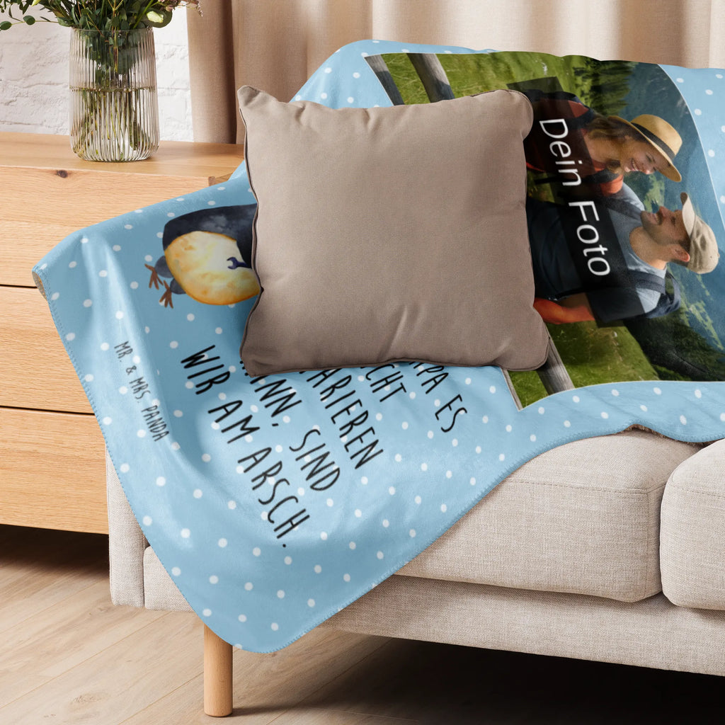 Sherpa Photo Cuddle Blanket If Daddy can't fix it, we're screwed. Foto Kuscheldecke, Familie, Vatertag, Muttertag, Bruder, Schwester, Mama, Papa, Oma, Opa, Vater, Bester Papa der Welt, Geschenk Papa