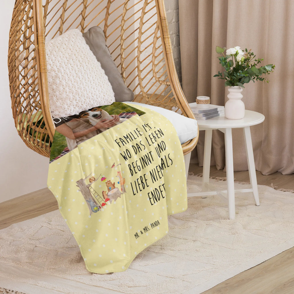 Sherpa Photo Cuddle Blanket forest animals picnic Foto Kuscheldecke, Tiermotive, Gute Laune, lustige Sprüche, Tiere, Maus, Waldtiere, Eichhörnchen, Fuchs, Hase, Igel, Wald, Picknick