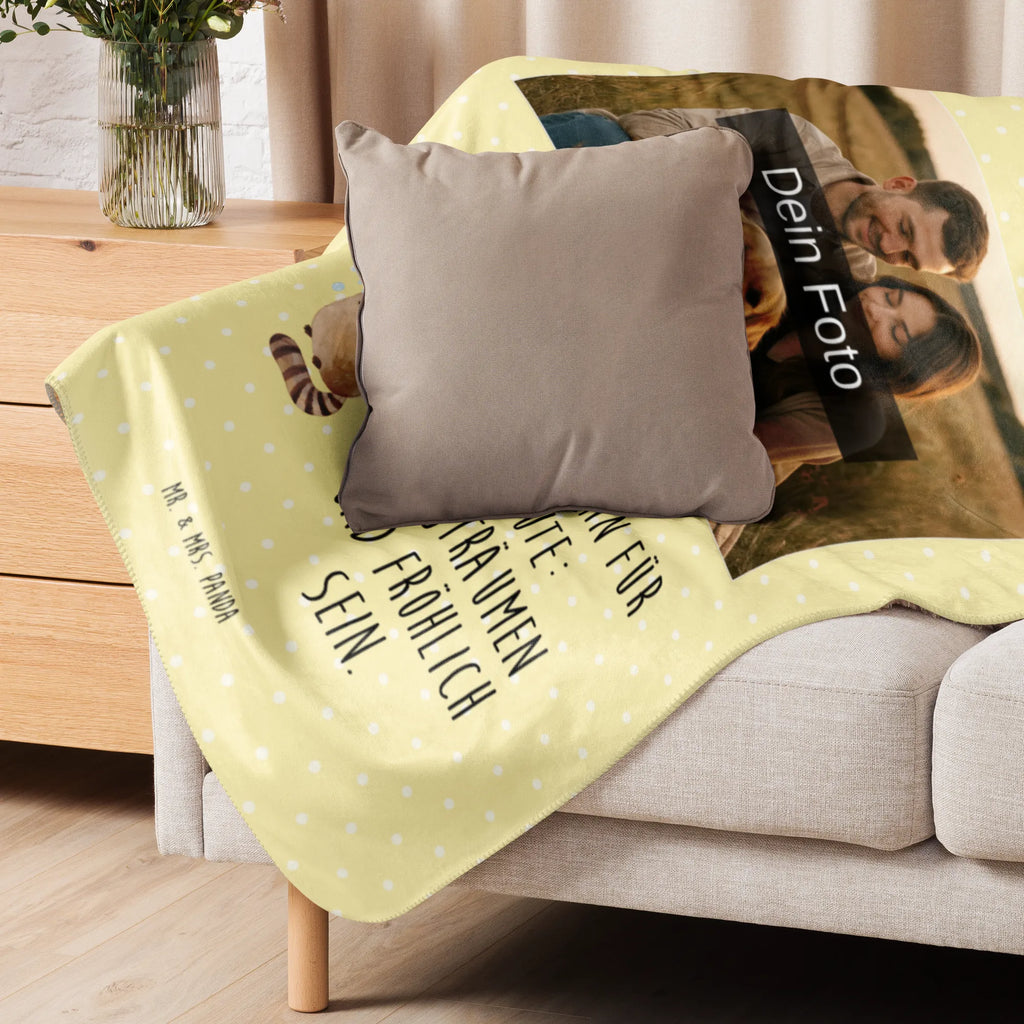 Sherpa Photo Cuddle Blanket Raccoon small animals, cute, funny, cute animal motives, hand drawn, small world, funny sayings, good mood, happy, gifts, gift ideas, special gifts, animal lover, card, wash, plan, raccoon, daydreaming, soap bubbles