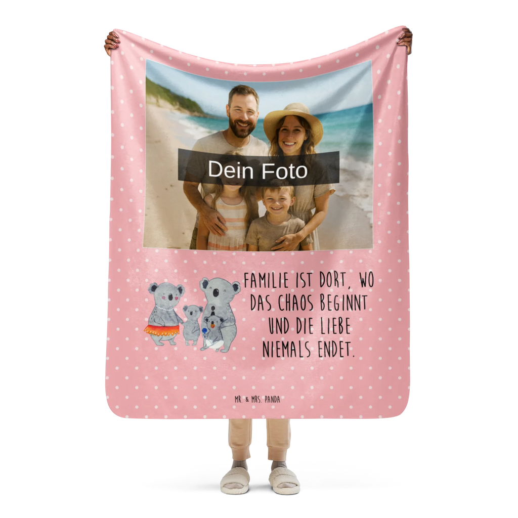 Sherpa Photo Cuddle Blanket Koala Family Foto Kuscheldecke, Familie, Vatertag, Muttertag, Bruder, Schwester, Mama, Papa, Oma, Opa, Koalas, Familienleben, Family, Kinder, Geschwister, Koala