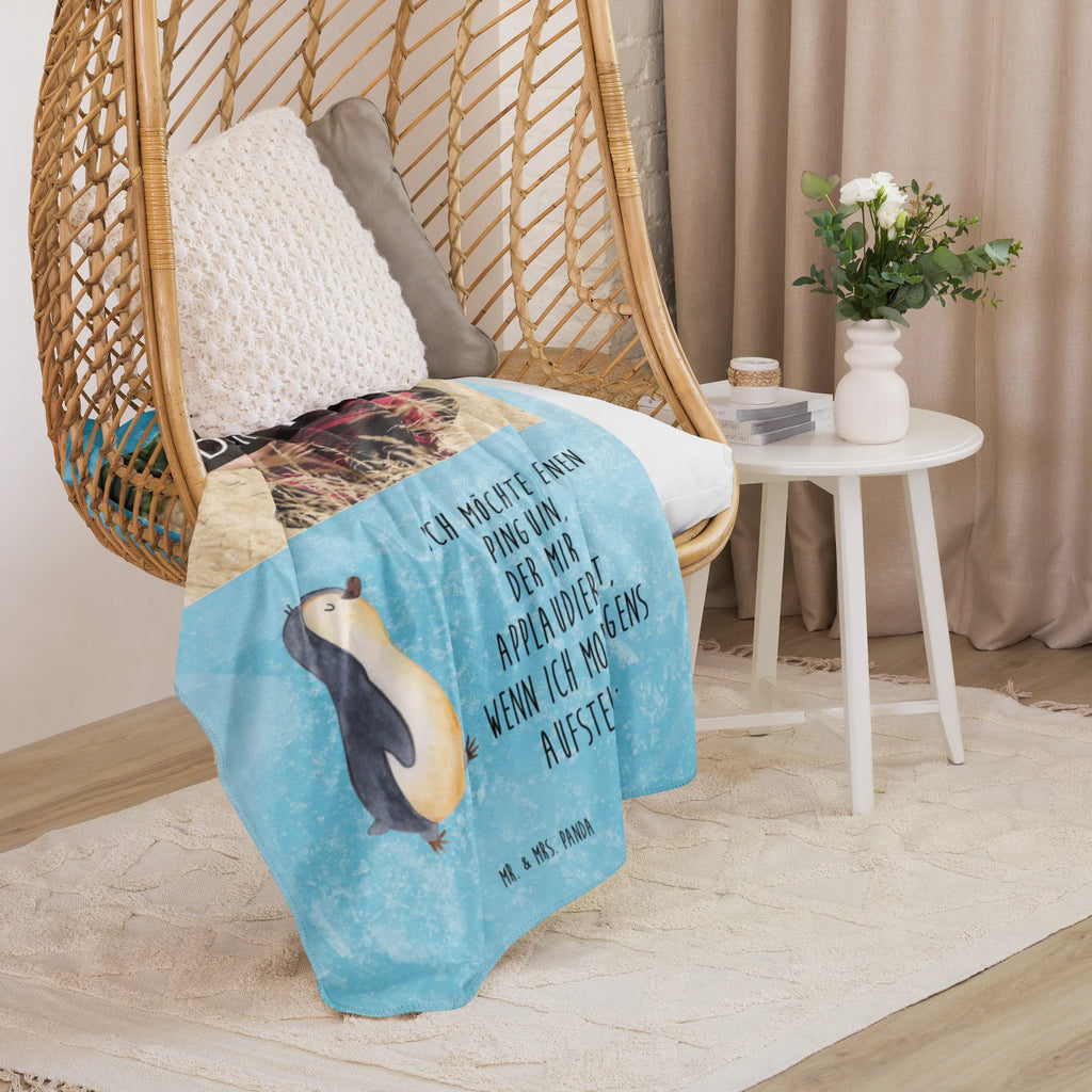 Sherpa Photo Cuddle Blanket Penguin march Foto Kuscheldecke, Pinguin, Schwester, Pinguine, Familie, Frühaufsteher, Langschläfer, Bruder