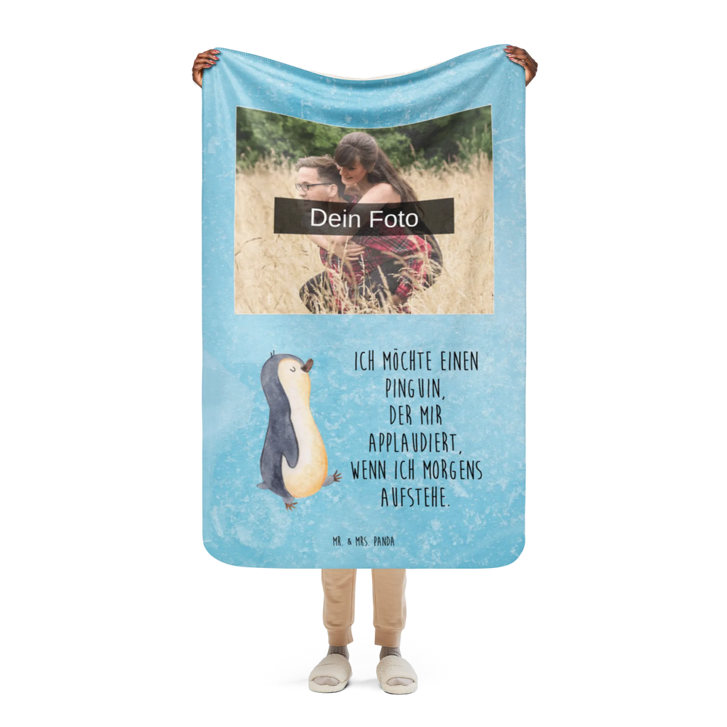 Sherpa Photo Cuddle Blanket Penguin march Foto Kuscheldecke, Pinguin, Schwester, Pinguine, Familie, Frühaufsteher, Langschläfer, Bruder