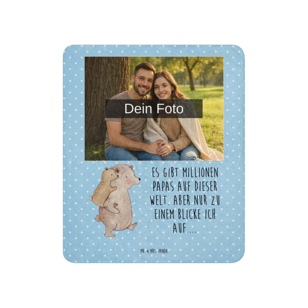 Sherpa Photo Cuddle Blanket Papa Bear Foto Kuscheldecke, Familie, Vatertag, Muttertag, Bruder, Schwester, Mama, Papa, Oma, Opa, Geschenk, Vater, Papi, Geburtstag, Vati, Onkel