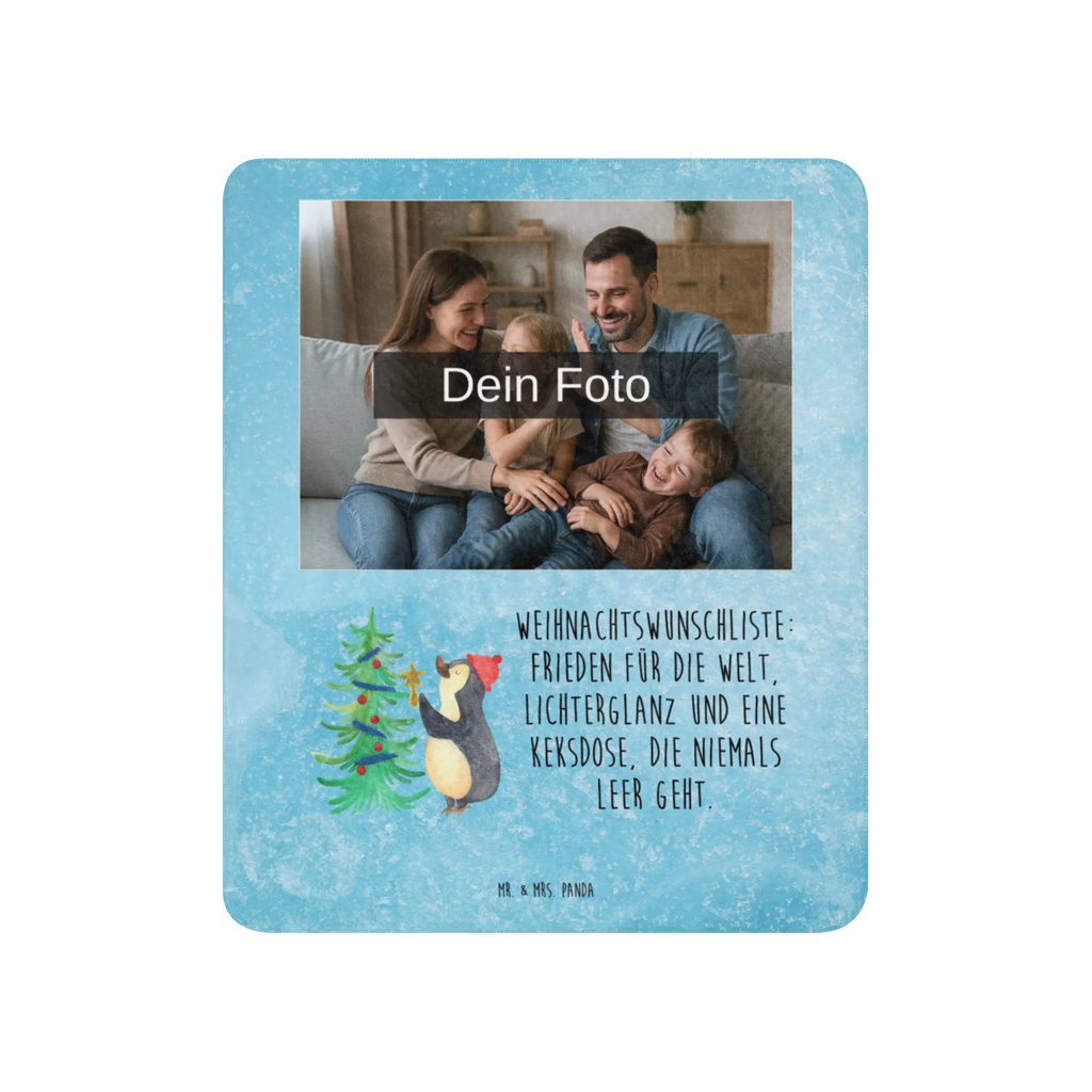 Sherpa Photo Cuddle Blanket penguin Christmas tree Winter, Christmas, Christmas time, snow, Penguin