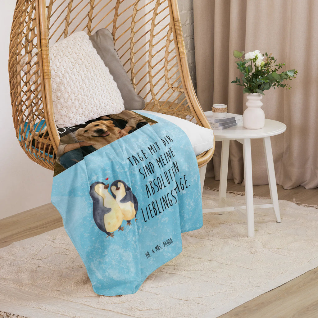 Sherpa Photo Cuddle Blanket Penguin embrace Foto Kuscheldecke, Pinguin, Jahrestag, Hochzeit, Hochzeitstag, Liebe, Liebesbeweis, Hochzeitsgeschenk, Liebespaar, Liebesgeschenk, Verlobung