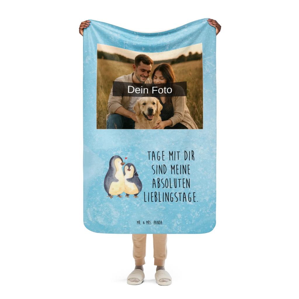 Sherpa Photo Cuddle Blanket Penguin embrace Foto Kuscheldecke, Pinguin, Jahrestag, Hochzeit, Hochzeitstag, Liebe, Liebesbeweis, Hochzeitsgeschenk, Liebespaar, Liebesgeschenk, Verlobung
