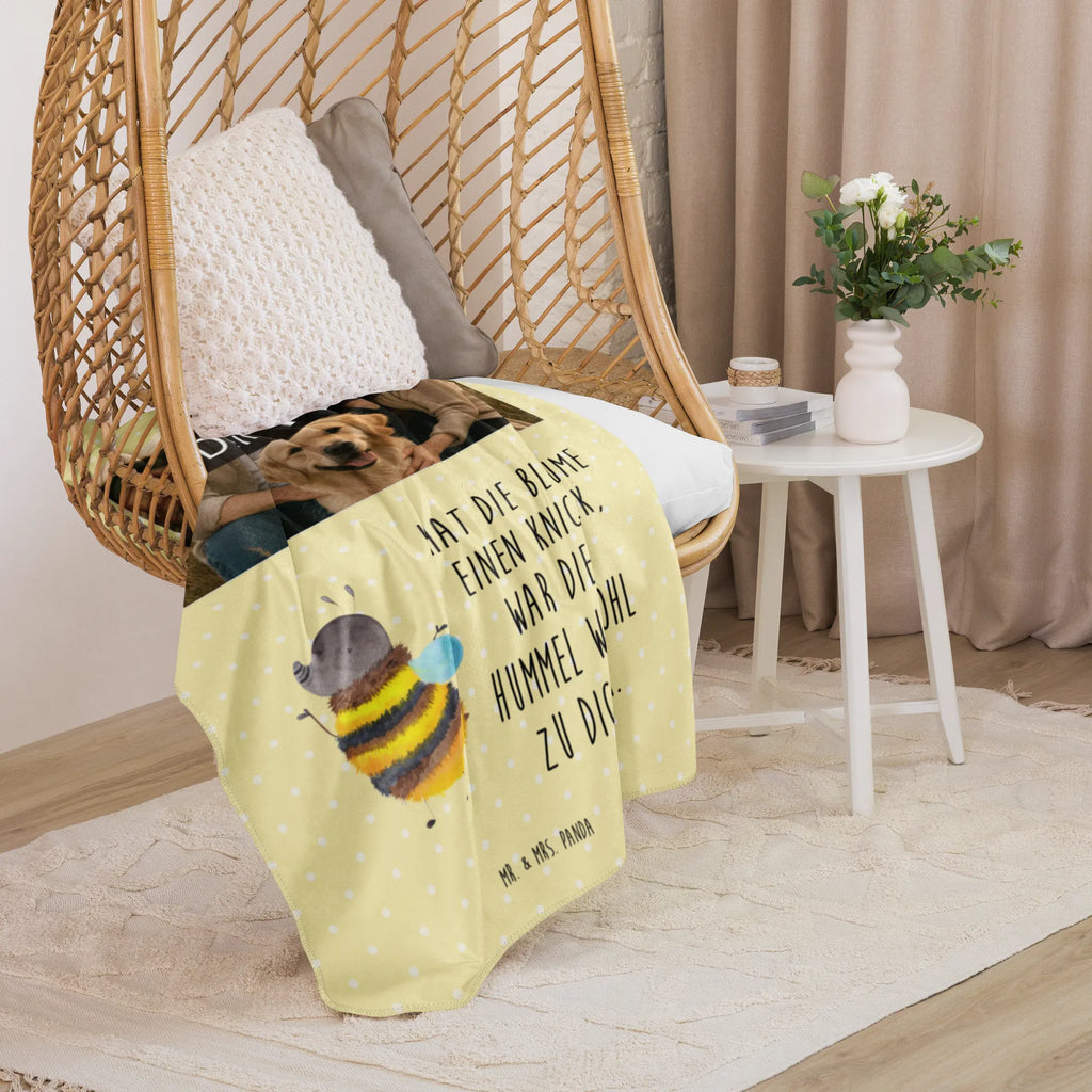 Sherpa Photo Cuddle Blanket bumblebee fluffy Foto Kuscheldecke, Tiermotive, Gute Laune, lustige Sprüche, Tiere, Biene, Hummel, Natur, Blume, Flauschig