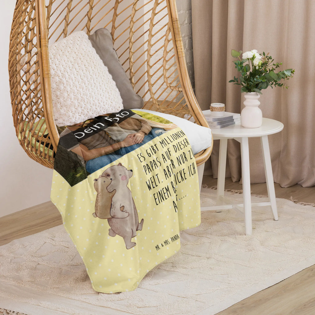 Sherpa Photo Cuddle Blanket Papa Bear Foto Kuscheldecke, Familie, Vatertag, Muttertag, Bruder, Schwester, Mama, Papa, Oma, Opa, Geschenk, Vater, Papi, Geburtstag, Vati, Onkel
