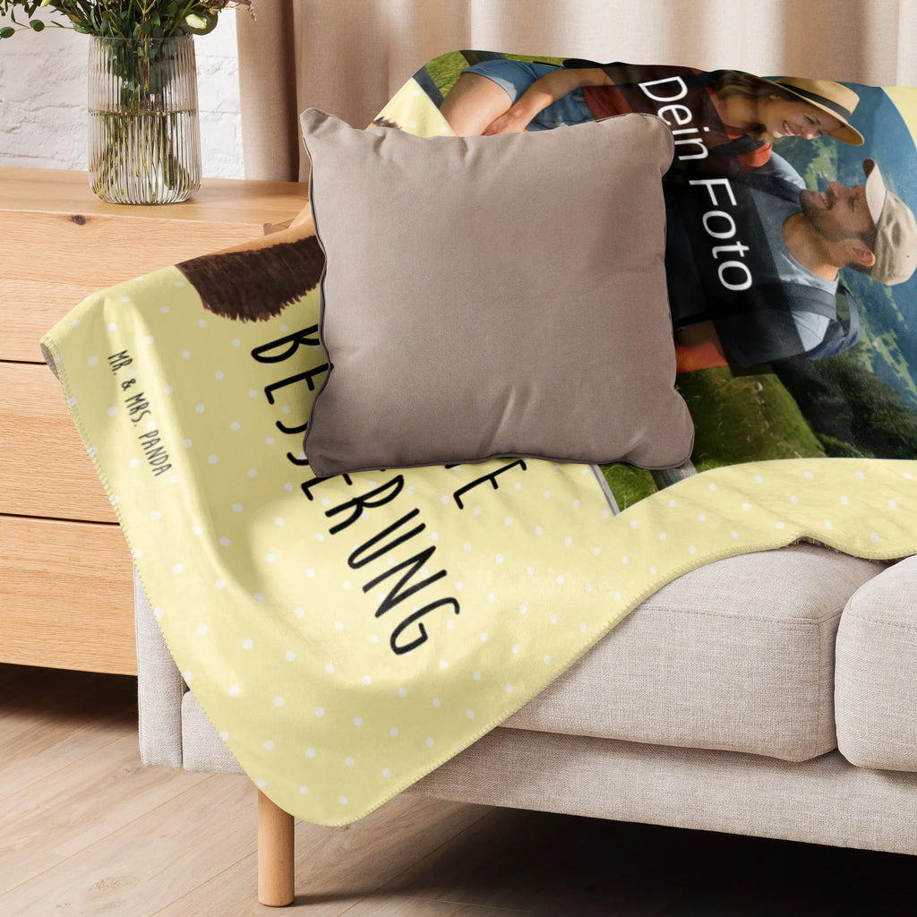 Sherpa Photo Cuddle Blanket Hedgehog Flower Foto Kuscheldecke, Tiermotive, Gute Laune, lustige Sprüche, Tiere, Gute Besserung, Genesungswünsche, krank, Besuch, Igel, Krankenhaus, Krankheit