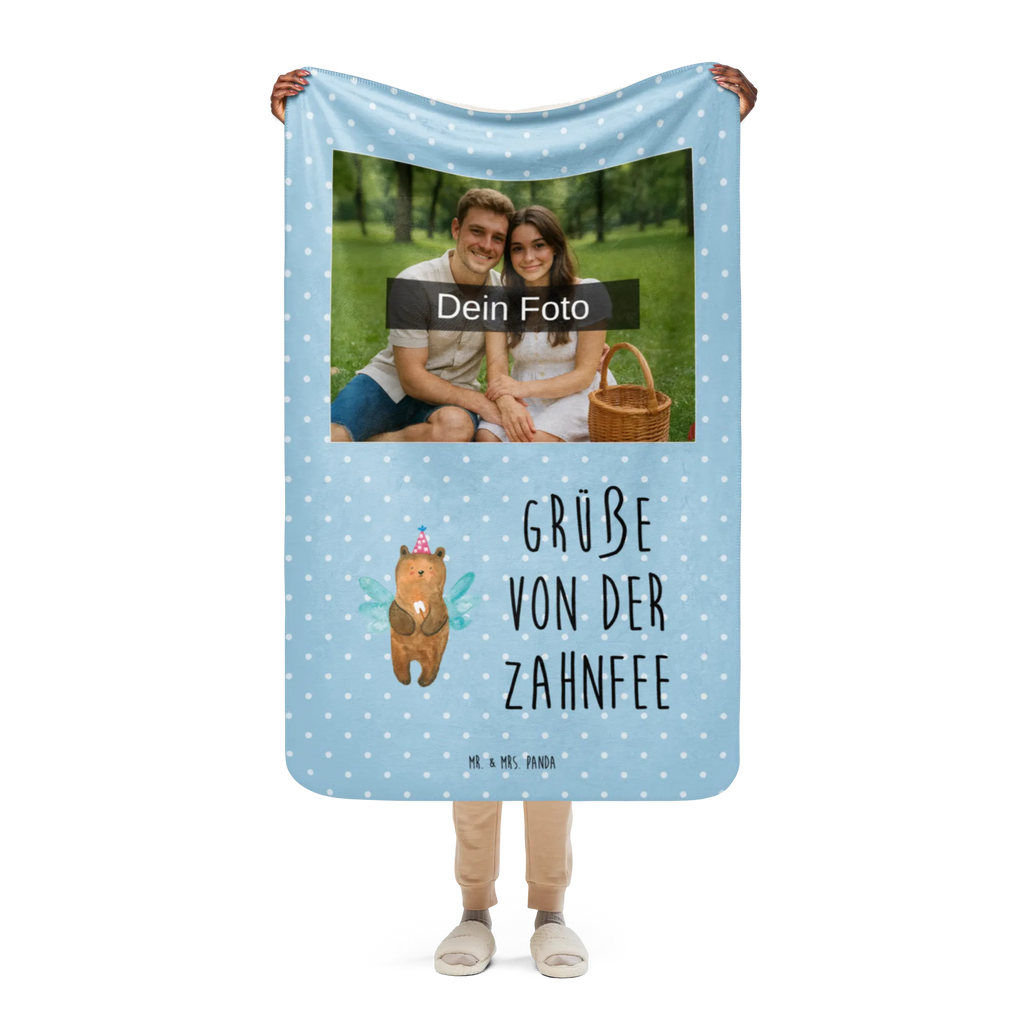 Sherpa Photo Cuddle Blanket bear tooth fairy Foto Kuscheldecke, Bär, Teddy, Teddybär, Erster Zahn, Zahnfee, Milchzahn, Fee