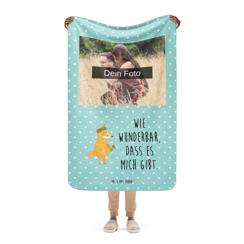 Sherpa Photo Cuddle Blanket Fox Flower Foto Kuscheldecke, Fuchs, Fuchsmädchen, Freundinnen, Selbstliebe, Blumen, Liebesbeweis, Freundin, Motivation, Blumenmädchen, mich, Liebe, Freude, ich, Blume, Füchse, Fox