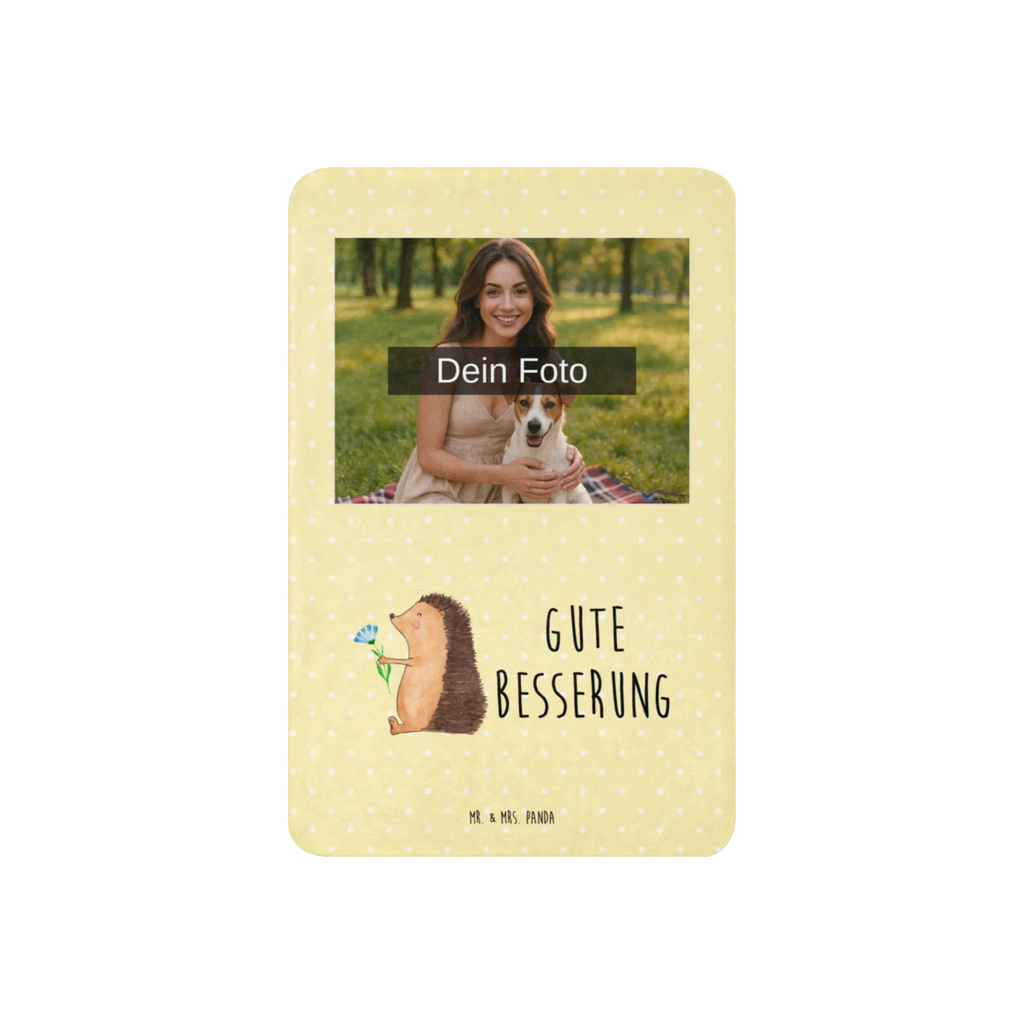 Sherpa Photo Cuddle Blanket Hedgehog Flower Foto Kuscheldecke, Tiermotive, Gute Laune, lustige Sprüche, Tiere, Gute Besserung, Genesungswünsche, krank, Besuch, Igel, Krankenhaus, Krankheit