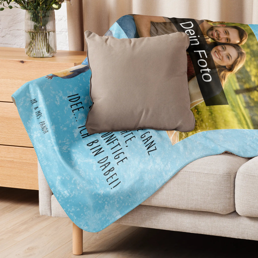 Sherpa Photo Cuddle Blanket Penguin lollipop Foto Kuscheldecke, Pinguin, Spruch, Rebell, Gauner, Pinguine, Ganove, Süßigkeiten, Blödsinn, Lolli, Rabauke