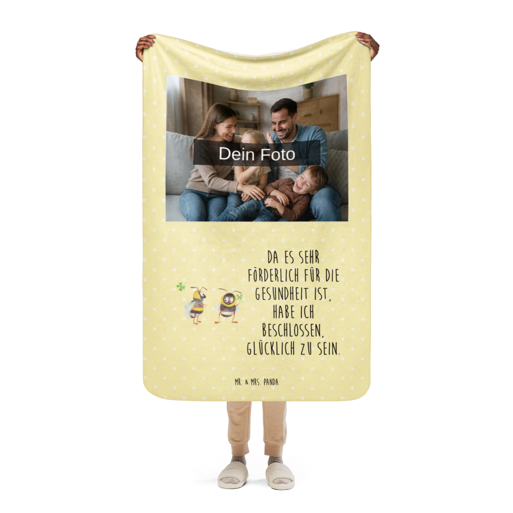 Sherpa Photo Cuddle Blanket bumblebees shamrock Foto Kuscheldecke, Tiermotive, Gute Laune, lustige Sprüche, Tiere, Spruch positiv, Biene Deko, Spruch schön, Spruch fröhlich, Hummel, glücklich werden, glücklich sein, Biene