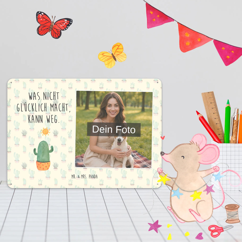 Spersonalizowany metalowy szyld ze zdjęciem Kaktus Słońce Kaktus, Kaktusy