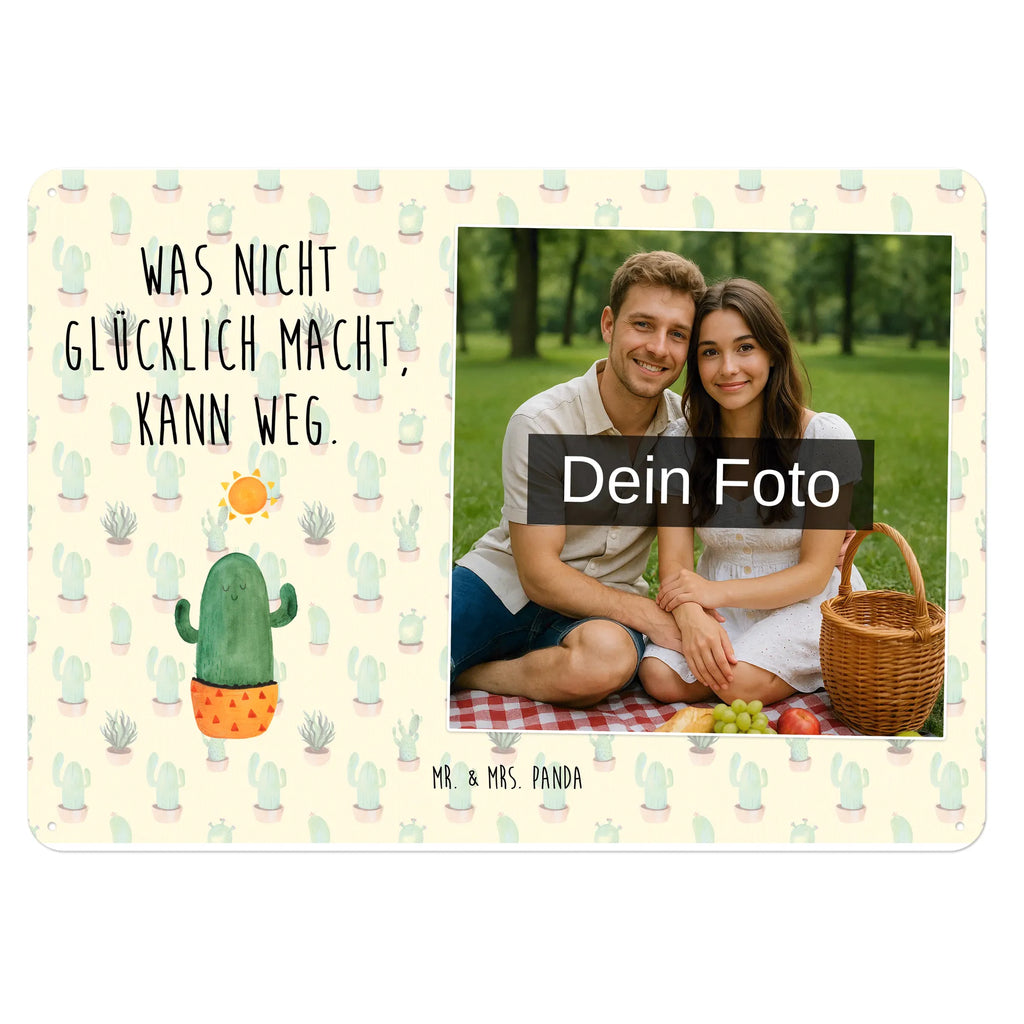 Spersonalizowany metalowy szyld ze zdjęciem Kaktus Słońce Kaktus, Kaktusy