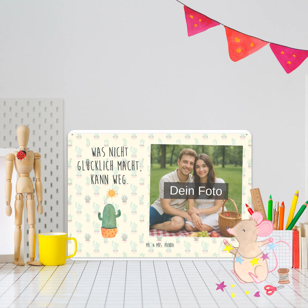 Spersonalizowany metalowy szyld ze zdjęciem Kaktus Słońce Kaktus, Kaktusy