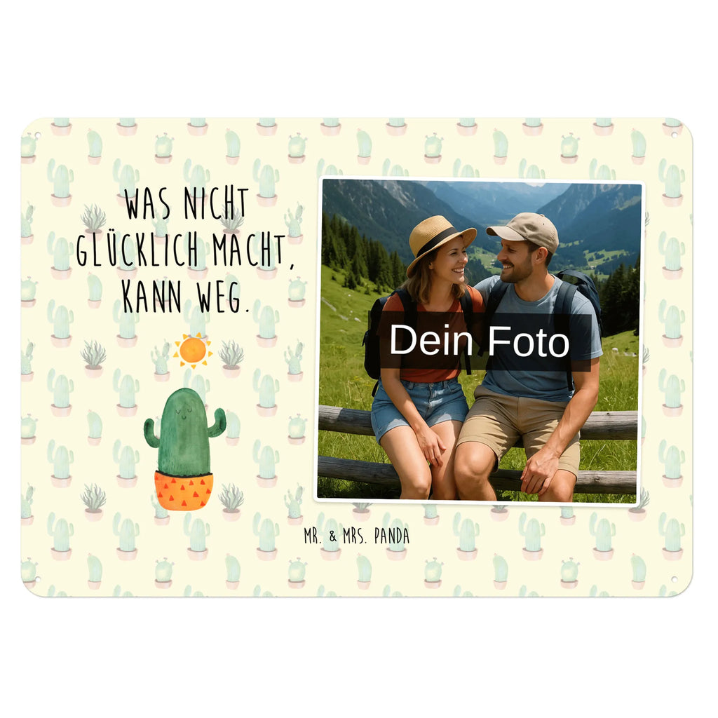 Spersonalizowany metalowy szyld ze zdjęciem Kaktus Słońce Kaktus, Kaktusy