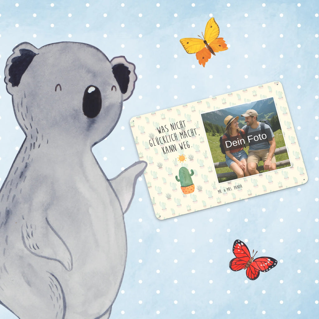 Spersonalizowany metalowy szyld ze zdjęciem Kaktus Słońce Kaktus, Kaktusy