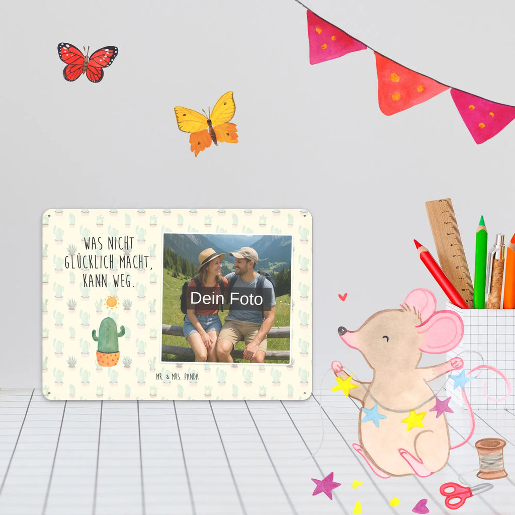 Spersonalizowany metalowy szyld ze zdjęciem Kaktus Słońce Kaktus, Kaktusy