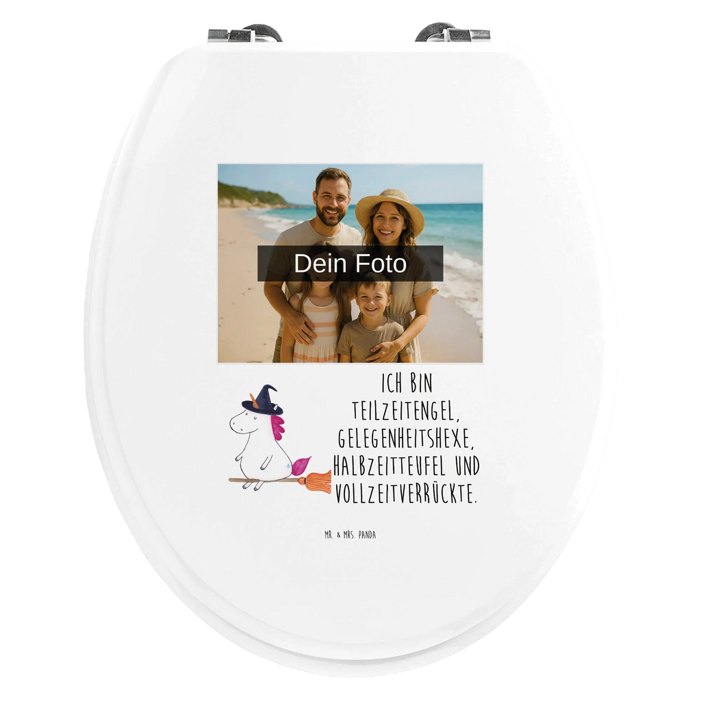 Personalisierter Foto WC Sitz Motiv Einhorn Hexe Toilettendeckel mit Namen, Personalisierter Klodeckel, Personalisierter Toilettendeckel mit Foto, Personalisierte Klobrille, WC Sitz mit Namen, Personalisierter WC-Sitz, Einhorn, Einhörner, Einhorn Deko, Unicorn, Verrückte, Frau, Ehefrau, Leben, Engel, Freundin, Teufel, Zicke, Hexe