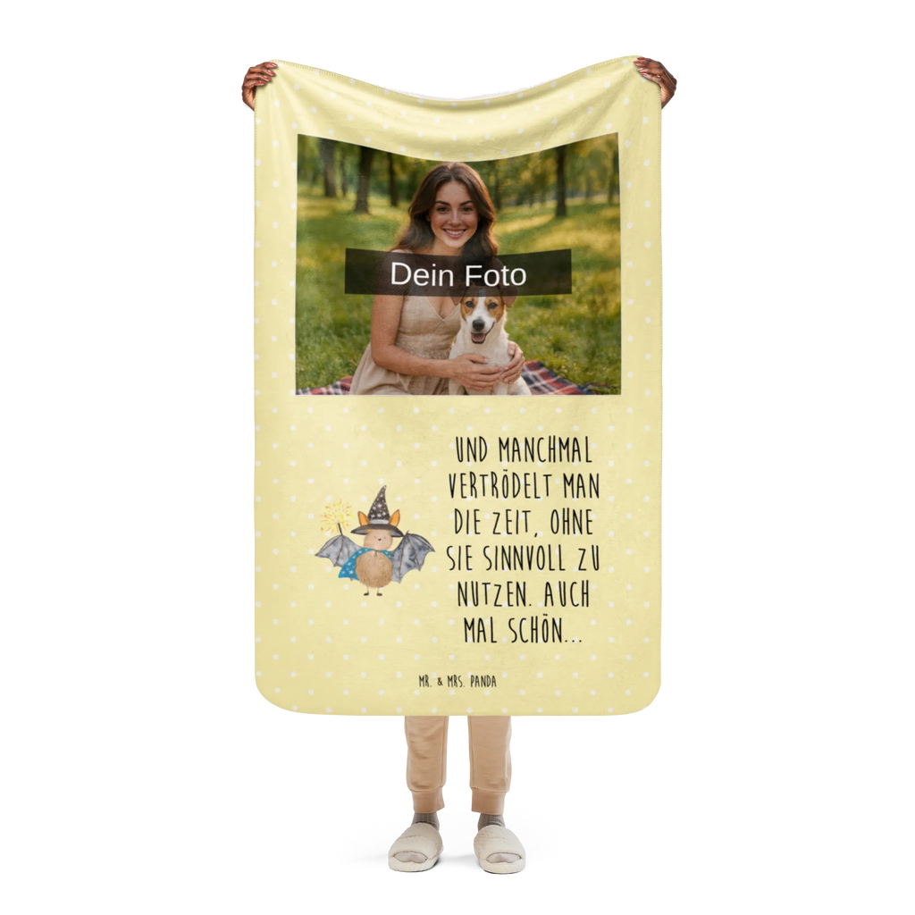 Sherpa Photo Cuddle Blanket bat wizard small animals, cute, funny, cute animal motives, hand drawn, small world, funny sayings, good mood, happy, gifts, gift ideas, special gifts, animal lover, card, sorcerers, Bats, magicians, get in, women, bats