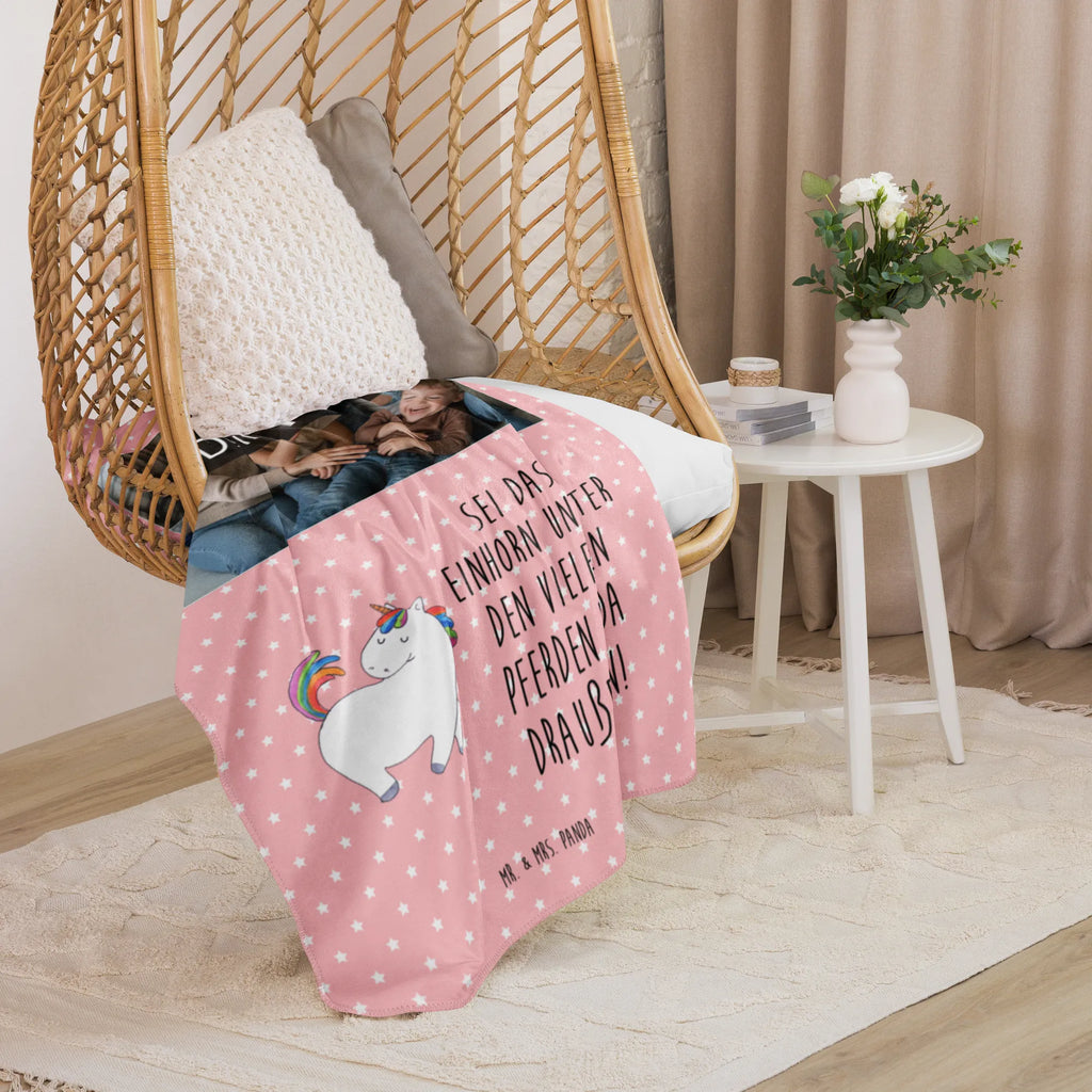 Sherpa Photo Cuddle Blanket unicorn Swagger unicorn, unicorns, proud, equestrian, Unicorn, horse, riding gift, girlfriend, different, riding, riding present