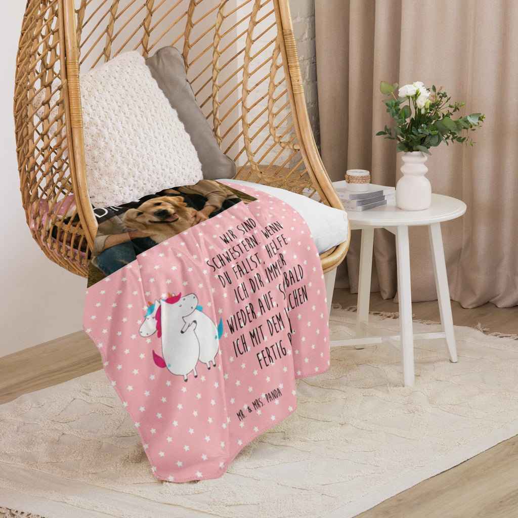 Sherpa Photo Cuddle Blanket unicorns Embrace Foto Kuscheldecke, Einhorn, Einhörner, Einhorn Deko, Unicorn, Familie, Geschwister, Liebe, Freundinnen, Sister, Schwestern, Schwester, BFF, Freundin