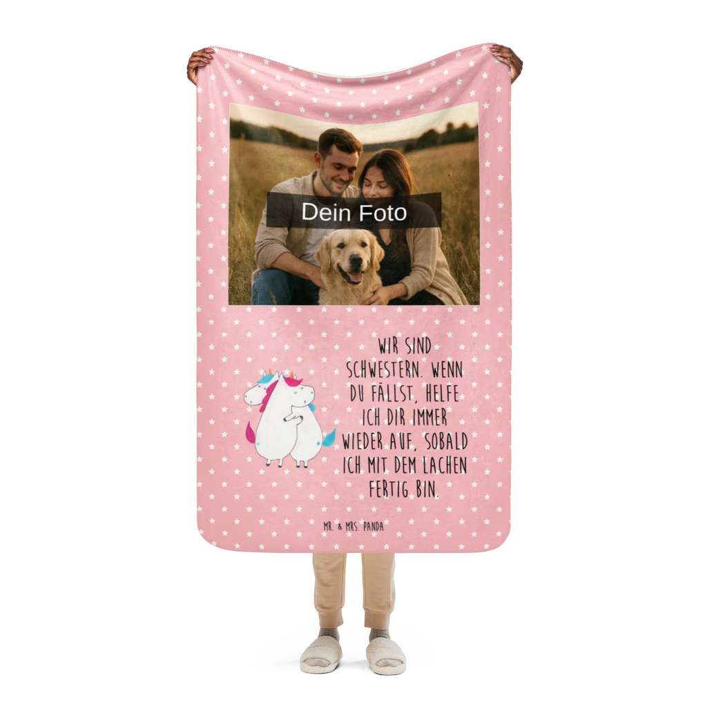 Sherpa Photo Cuddle Blanket unicorns Embrace Foto Kuscheldecke, Einhorn, Einhörner, Einhorn Deko, Unicorn, Familie, Geschwister, Liebe, Freundinnen, Sister, Schwestern, Schwester, BFF, Freundin