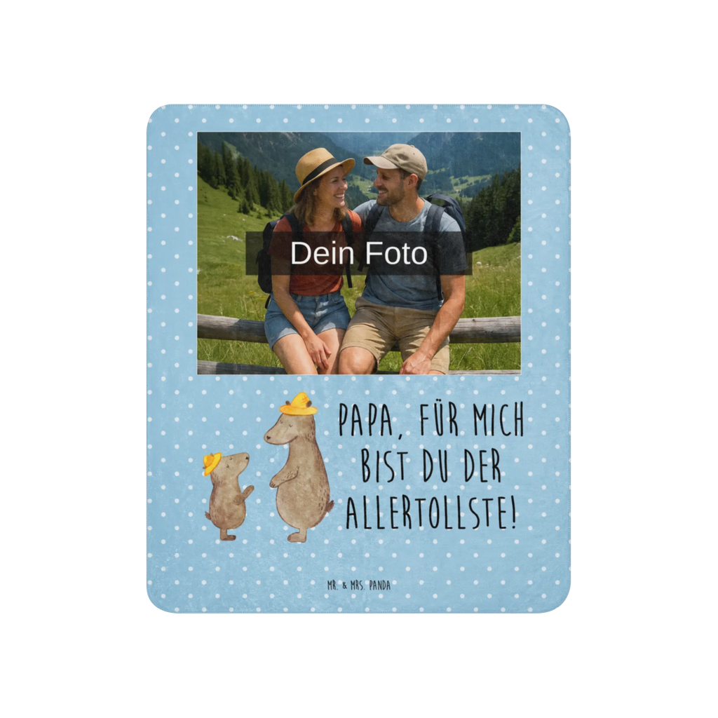 Sherpa Photo Cuddle Blanket Bears with hats Foto Kuscheldecke, Familie, Vatertag, Muttertag, Bruder, Schwester, Mama, Papa, Oma, Opa, Kinder, Sohn, Bär, Papi, Paps, Vater, Vater-Sohn, Söhne, Bären, Lieblingsmensch, Dad, Kind, Daddy, Family, Vorbild